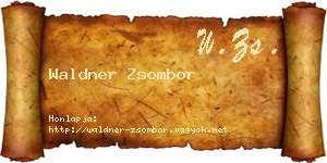 Waldner Zsombor névjegykártya